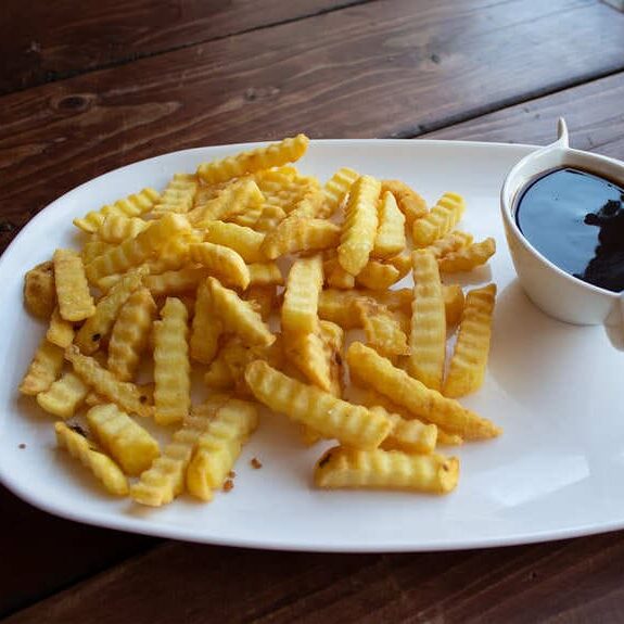 fri bulvytės lėkštėje